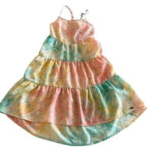 O'Neil Tie Dye Tiered Dress - Girls Size Small